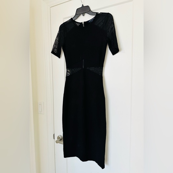 French connection black fitted dress size S US 6 - Picture 2 of 7
